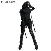 S-125 Fashion Ladies Knitted black Wool Hood Accessories?-??Punk Rave Clothing