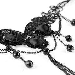 S-157 Flower Embroidery Egyptian Fancy Beads Necklace Gothic Accessories?-??Punk Rave Clothing
