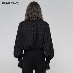 WY-1260CCM Gothic Daily Jacquard Long sleeve shirt?-??Punk Rave Clothing