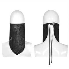 WS-414KZF Gothic jacquard triangular face kerchief?-??Punk Rave Clothing