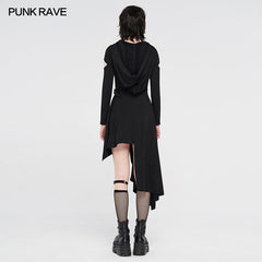 WQ-455LQF Punk knitted asymmetrical dresses?-??Punk Rave Clothing