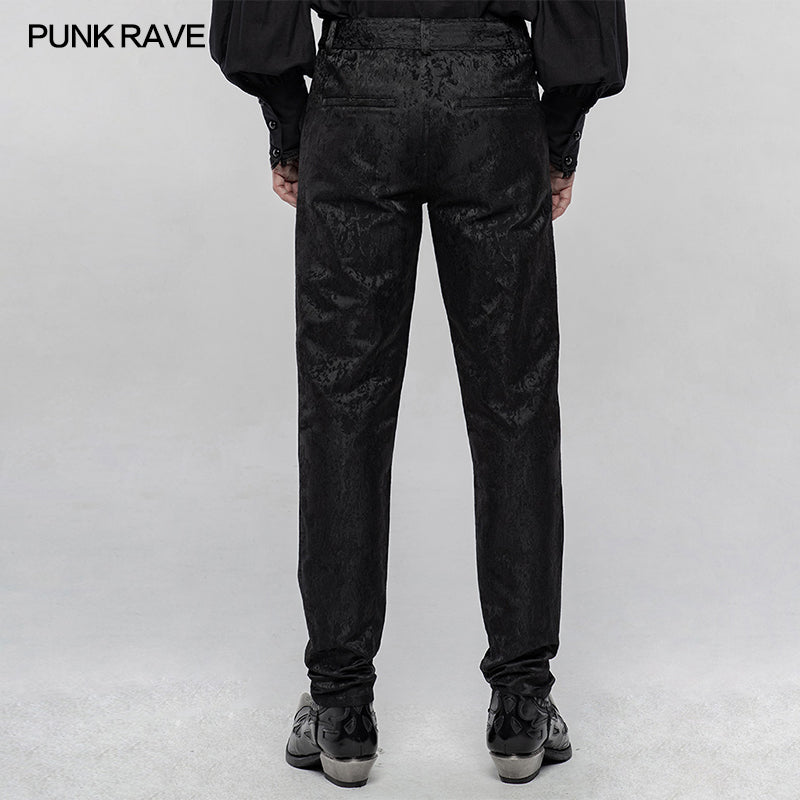WK-437XCM Gothic daily simple pants?-??Punk Rave Clothing