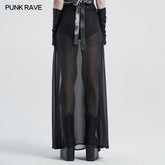 WQ-494 Punk fake two-pieces half skirt?-??Punk Rave Clothing