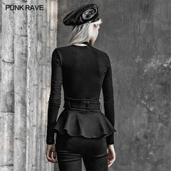 OPT-452TCF Sexy asymmetrical T-shirt?-??Punk Rave Clothing