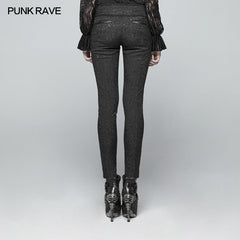 WK-351 Gothic Jacquard Trousers?-??Punk Rave Clothing