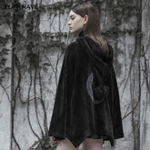 OPY-341DPF Dark Velvet Embroidered Cloak Jacket With Moon Design?-??Punk Rave Clothing
