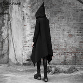 OPY-353ECF Dark Loose Irregular Woolen Coat?-??Punk Rave Clothing