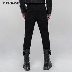 WK-435XCM Thickened Punk Simple Trousers?-??Punk Rave Clothing