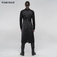 WY-1254MJM Punk mid-length vest?-??Punk Rave Clothing