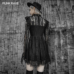 OPQ-722LQF Hollow-out lace dress?-??Punk Rave Clothing