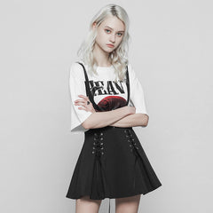 OPQ-383 Classic Strap Skirt Punk Zipper Bandage Suspender Skirt For Women?-??Punk Rave Clothing