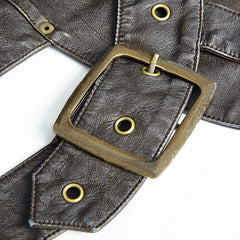 S-171 Harness Bag Faux Leather Gothic Victorian Single Pocket Vest?-??Punk Rave Clothing