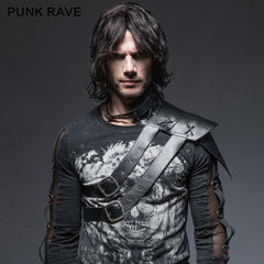 S-172 One-shoulder Standard Collar Punk Leather Wraps Korean History Fashion Accessories?-??Punk Rave Clothing