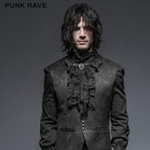 S-173 black Fashion Men Shirt Fancy Lace Purple Neck Ties Accessories?-??Punk Rave Clothing