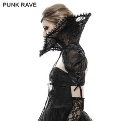 S-176 Palace black Women Flower Pattern Gothic Lace Collar Accessories?-??Punk Rave Clothing