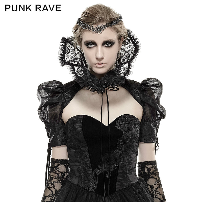 S-176 Palace black Women Flower Pattern Gothic Lace Collar Accessories?-??Punk Rave Clothing