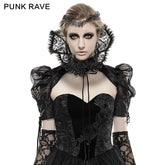 S-176 Palace black Women Flower Pattern Gothic Lace Collar Accessories?-??Punk Rave Clothing