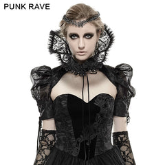 S-176 Palace black Women Flower Pattern Gothic Lace Collar Accessories?-??Punk Rave Clothing