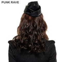 S-181 Military Soft Textile Cap Pattern Leather Lady Hat Accessories?-??Punk Rave Clothing
