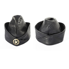 S-181 Military Soft Textile Cap Pattern Leather Lady Hat Accessories?-??Punk Rave Clothing
