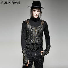 S-198 One Piece Metal Feeling Military Bronze Punk Accessories Sleeve Glove?-??Punk Rave Clothing