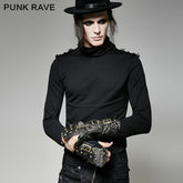 S-198 One Piece Metal Feeling Military Bronze Punk Accessories Sleeve Glove?-??Punk Rave Clothing