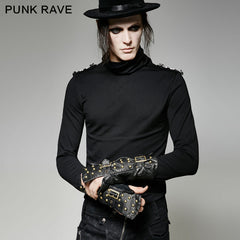 S-198 One Piece Metal Feeling Military Bronze Punk Accessories Sleeve Glove?-??Punk Rave Clothing