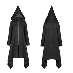 OPY-353ECF Dark Loose Irregular Woolen Coat?-??Punk Rave Clothing