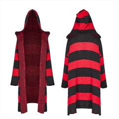 OPM-116KMF Wizards hat, long striped sweater jacket?-??Punk Rave Clothing