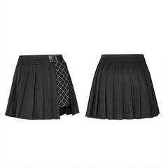 OPQ-844BQF Wednesday eries playful PUNK pleated half skirt?-??Punk Rave Clothing