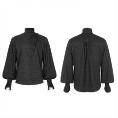 WY-1260CCM Gothic Daily Jacquard Long sleeve shirt?-??Punk Rave Clothing