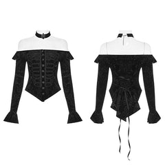 WY-1220CCF Victoria royal palace Velvet shirts?-??Punk Rave Clothing