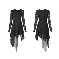 WQ-479LQF Dark Snakescale Shadow Flower Dress?-??Punk Rave Clothing
