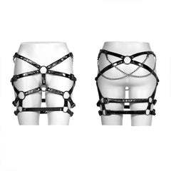 WQ-504BQF Punk coat of paint hollow skirt?-??Punk Rave Clothing