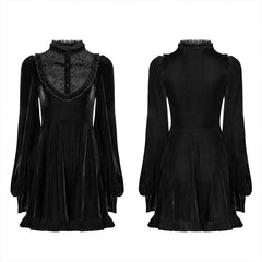 OPQ-671LQF College lace patchwork dress?-??Punk Rave Clothing