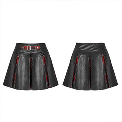 OPQ-450 Multi-piece stitching half skirt?-??Punk Rave Clothing