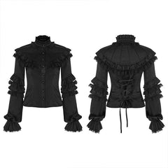 WLY-098CCF Lolita gorgeous lace shirt?-??Punk Rave Clothing