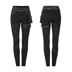 WK-421DQF Steampunk detachable waistbag leggings?-??Punk Rave Clothing