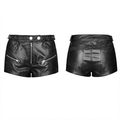 OPK-250 Locomotive Handsome PU leather Shorts?-??Punk Rave Clothing