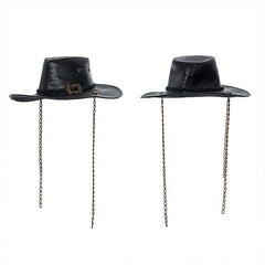 WS-359MZF PU carved cowboy hat?-??Punk Rave Clothing