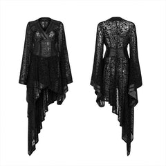 WY-1271ZCF Gothic asymmetrical kimono?-??Punk Rave Clothing