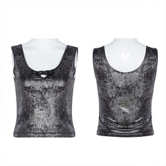 WT-651BXF Punk daily corrugation printing vest?-??Punk Rave Clothing
