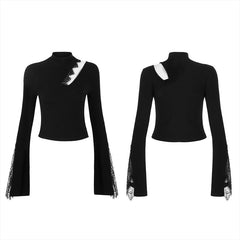 OPT-460TCF Hollow-out tight T-shirt?-??Punk Rave Clothing