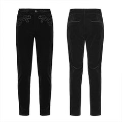 WK-442XCM Exquisite Gothic Embroidered Trousers?-??Punk Rave Clothing