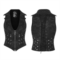 WY-1202MJF Doomsday ruins metal punk vest?-??Punk Rave Clothing