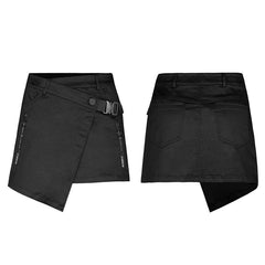OPQ-620BQF Asymmetrical tailored inclined placket zipper skirt?-??Punk Rave Clothing