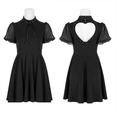 OPQ-511LQF Back love hollow dress?-??Punk Rave Clothing