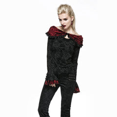 T-369 Retro Long Top T-shirt Cotton Woman Fashion Gothic T-shirt?-??Punk Rave Clothing