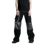 K-151 Gothic Style Loose Short Punk Pants With Leather-strip/detachable For Men?-??Punk Rave Clothing