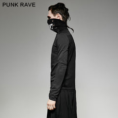 T-439 Casual Style Fancy Cotton High-necked Punk Shirts With Printing Pattern?-??Punk Rave Clothing